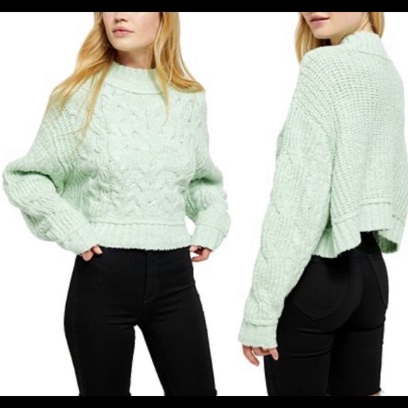 Free People Sweaters - NWT free people carousel sweater mint medium $148